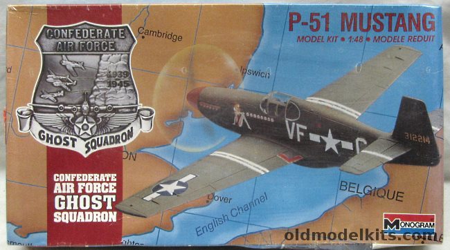 Monogram 1/48 P-51B Mustang Confederate Air Force Ghost Squadron, 5214 plastic model kit